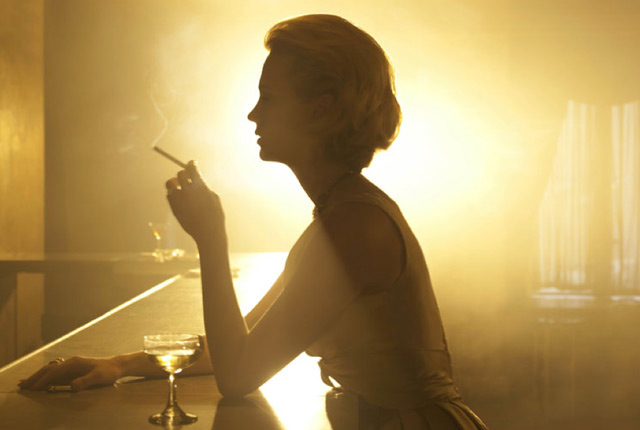 still image of a woman in profile from Mad Men TV show