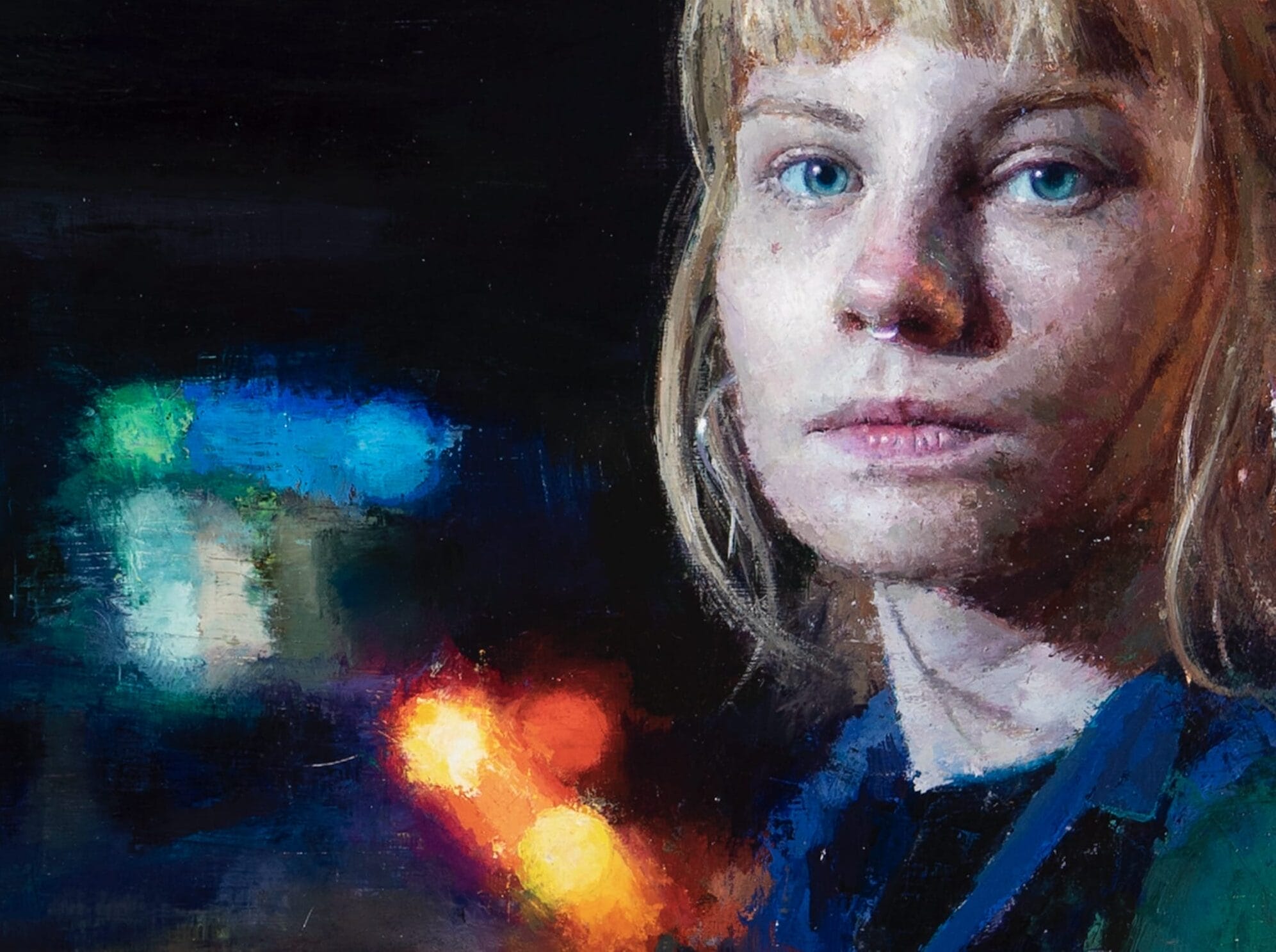 Sebas Velasco painting of Agata - detail